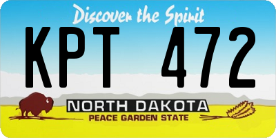 ND license plate KPT472