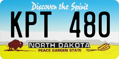 ND license plate KPT480