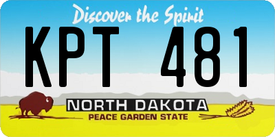 ND license plate KPT481