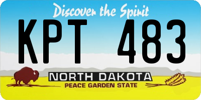 ND license plate KPT483