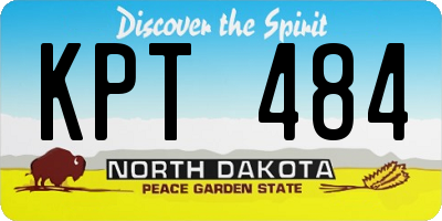 ND license plate KPT484