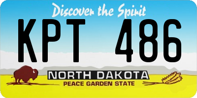 ND license plate KPT486