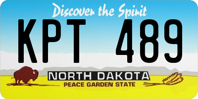 ND license plate KPT489