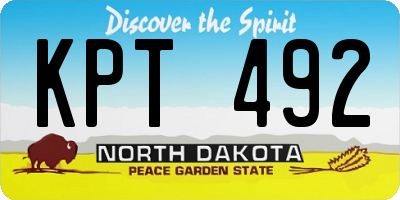 ND license plate KPT492