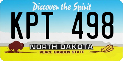 ND license plate KPT498