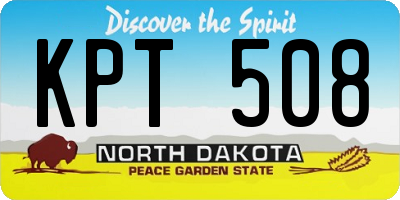 ND license plate KPT508