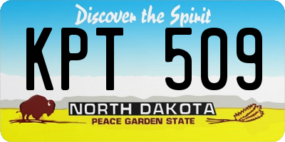 ND license plate KPT509