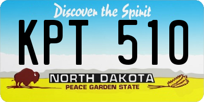 ND license plate KPT510