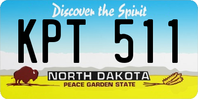 ND license plate KPT511
