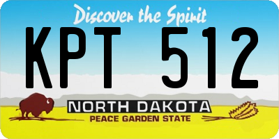 ND license plate KPT512