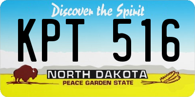 ND license plate KPT516