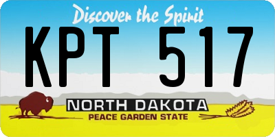 ND license plate KPT517