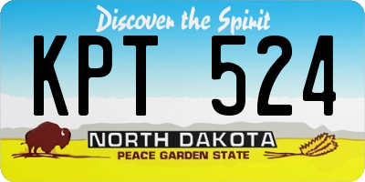 ND license plate KPT524