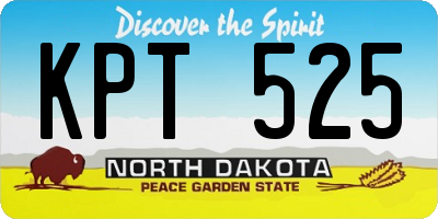 ND license plate KPT525