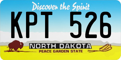 ND license plate KPT526