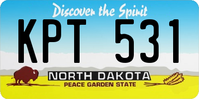 ND license plate KPT531