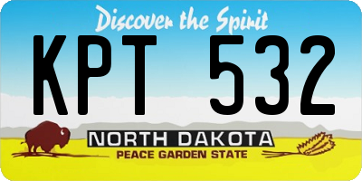 ND license plate KPT532