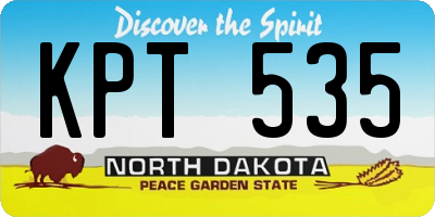 ND license plate KPT535