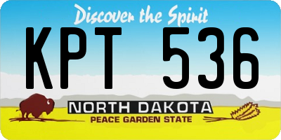 ND license plate KPT536