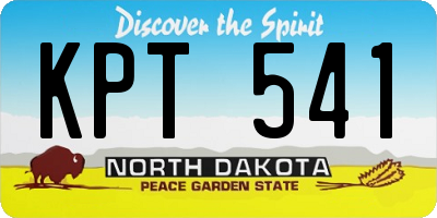 ND license plate KPT541