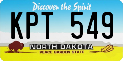 ND license plate KPT549