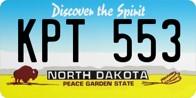 ND license plate KPT553