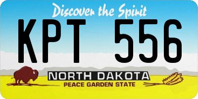 ND license plate KPT556