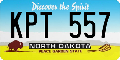 ND license plate KPT557