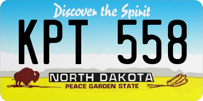 ND license plate KPT558
