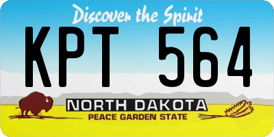 ND license plate KPT564