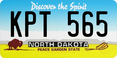 ND license plate KPT565