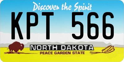 ND license plate KPT566