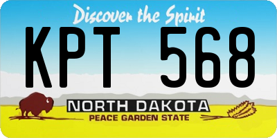 ND license plate KPT568