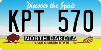 ND license plate KPT570