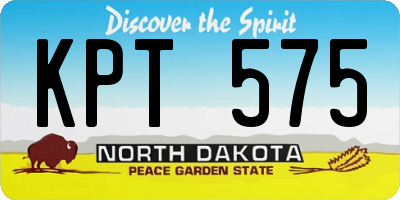 ND license plate KPT575