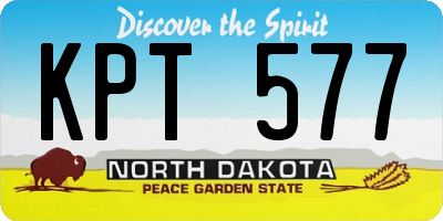 ND license plate KPT577