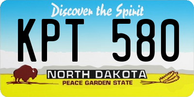 ND license plate KPT580