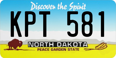 ND license plate KPT581