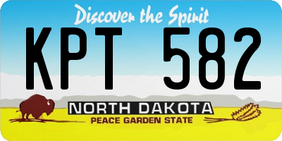 ND license plate KPT582