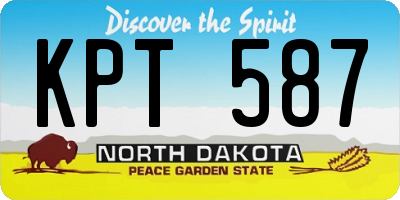 ND license plate KPT587