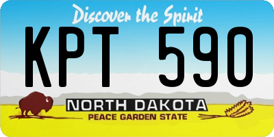 ND license plate KPT590