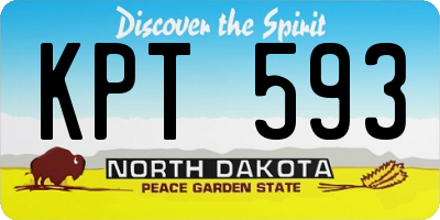 ND license plate KPT593