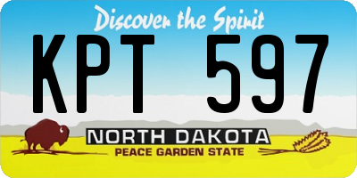 ND license plate KPT597