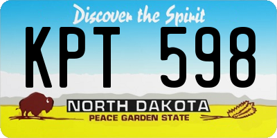 ND license plate KPT598