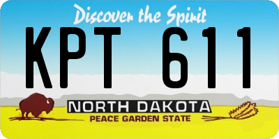 ND license plate KPT611