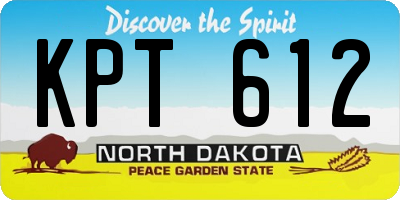 ND license plate KPT612