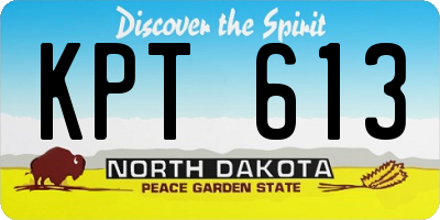 ND license plate KPT613