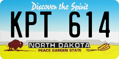 ND license plate KPT614