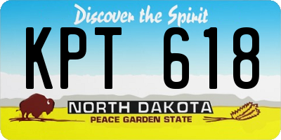 ND license plate KPT618