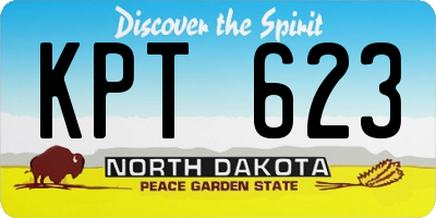 ND license plate KPT623